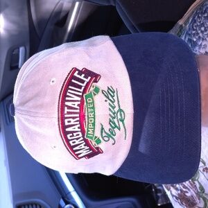 Vintage Margaritaville Imported Tequila Blue Beige Baseball Hat Cap